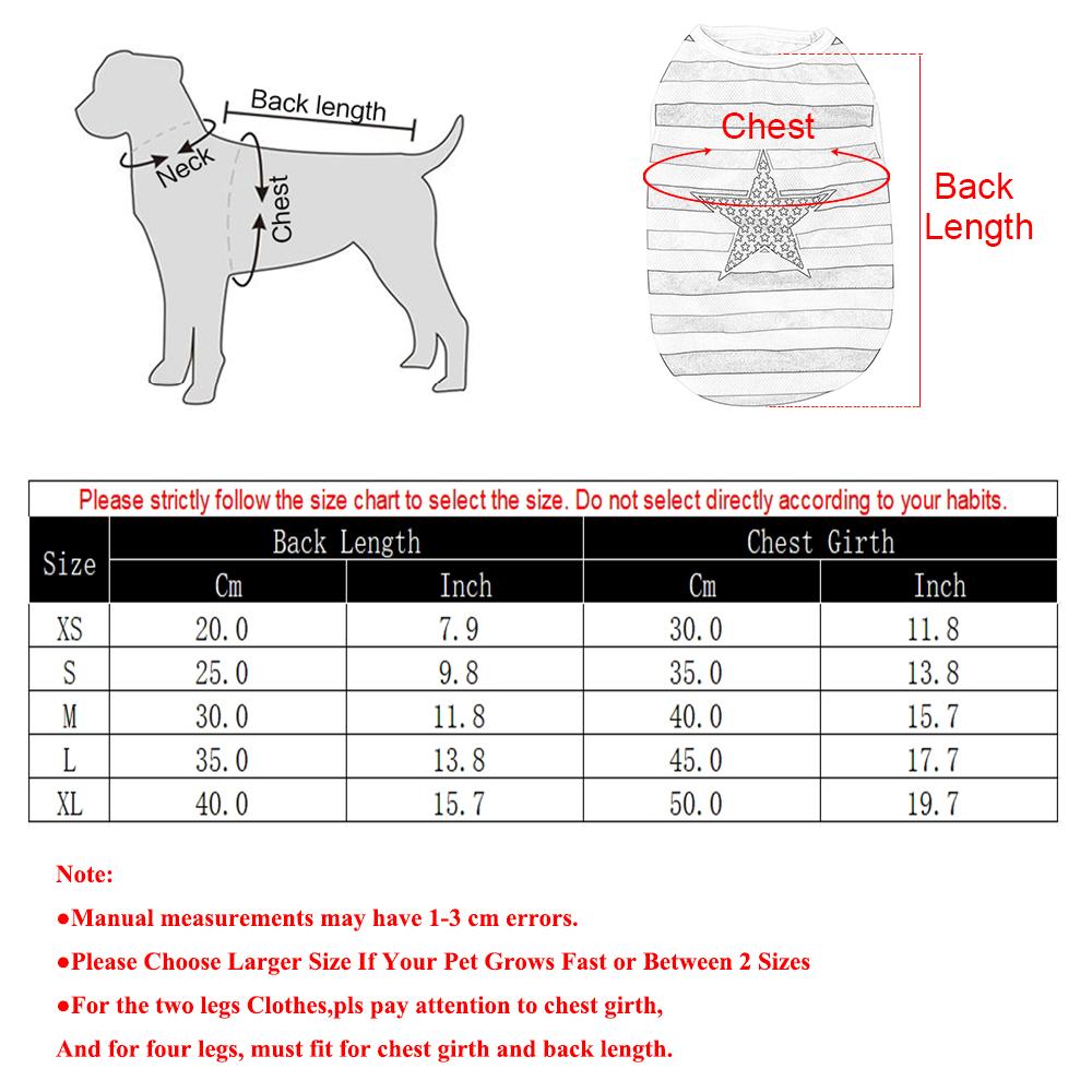 Striped Dog Clothes For Small Dogs Cats Vest Costume Thin Breathable Puppy T-shirt Chuihuahua Pullover Independence Day French Bulldog Supplies