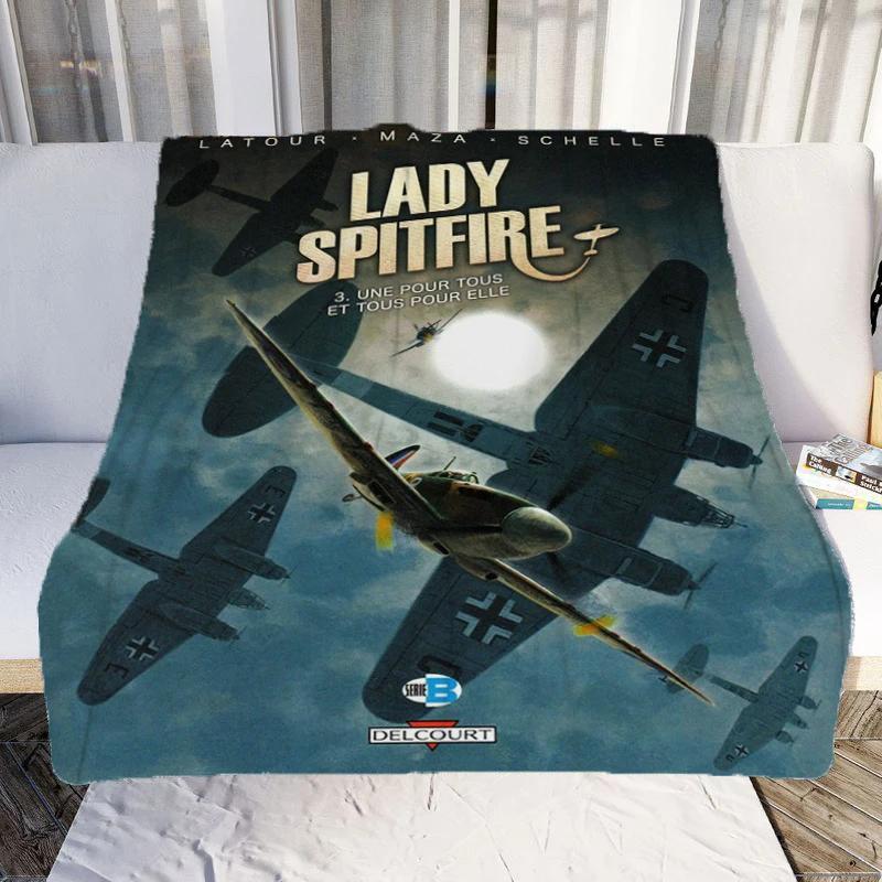 Spitfire Print Throw Rug Yoga Mat Bedroom Living Room Bathroom Decorative Floor Mat Home Textile Birthday Gift