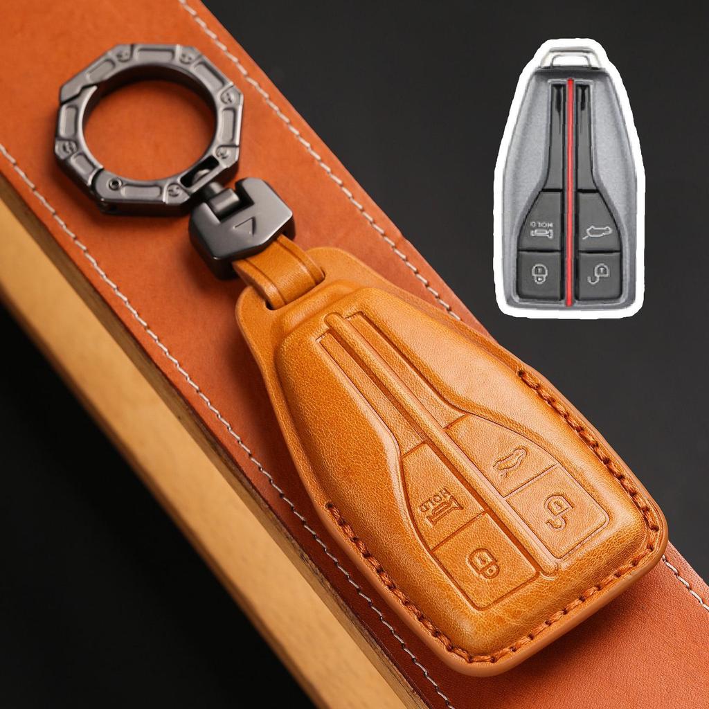 Высококачественный кожаный чехол для ключей для моделей Hongqi HS5/HS7 2022 года — мужской аксессуар