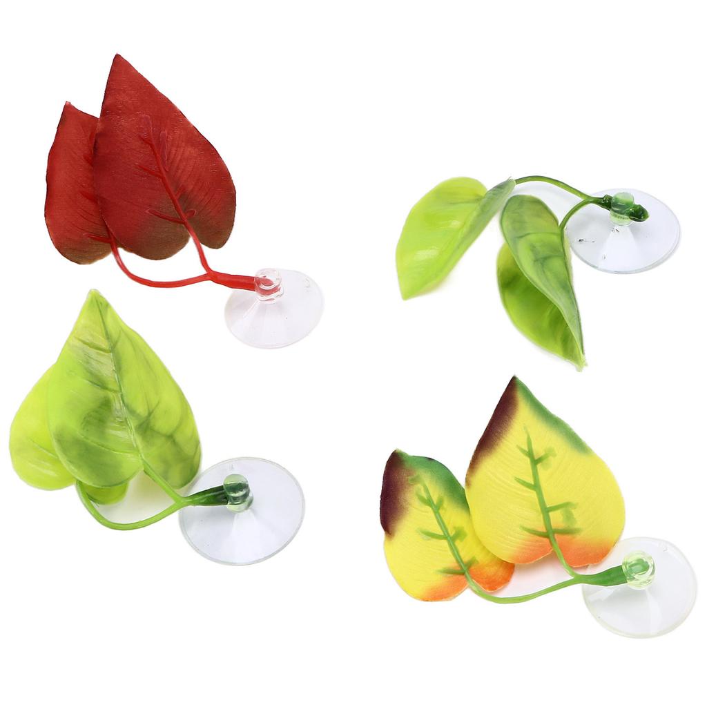4 шт. Двойной дизайн в виде листа для рыбок Betta, легкое и реалистичное место для отдыха с присоской для рыб