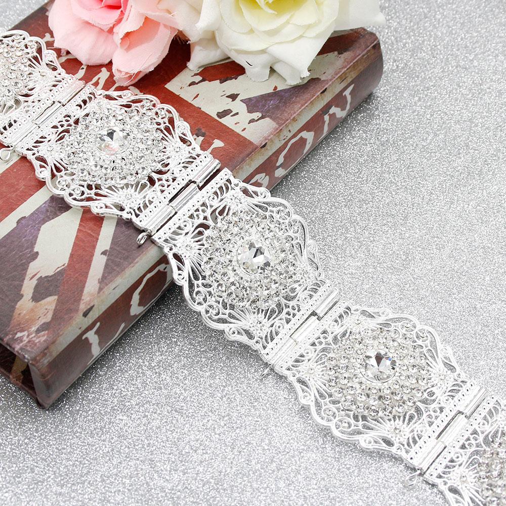 Gold Color Women Dress Belt Bride Wedding Jewelry Crystal Waist Chain Adjust Length