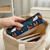 Print Korean Style Pen Bag Flower Pencil Pouch Fashion Embroidered Pencil Case  School