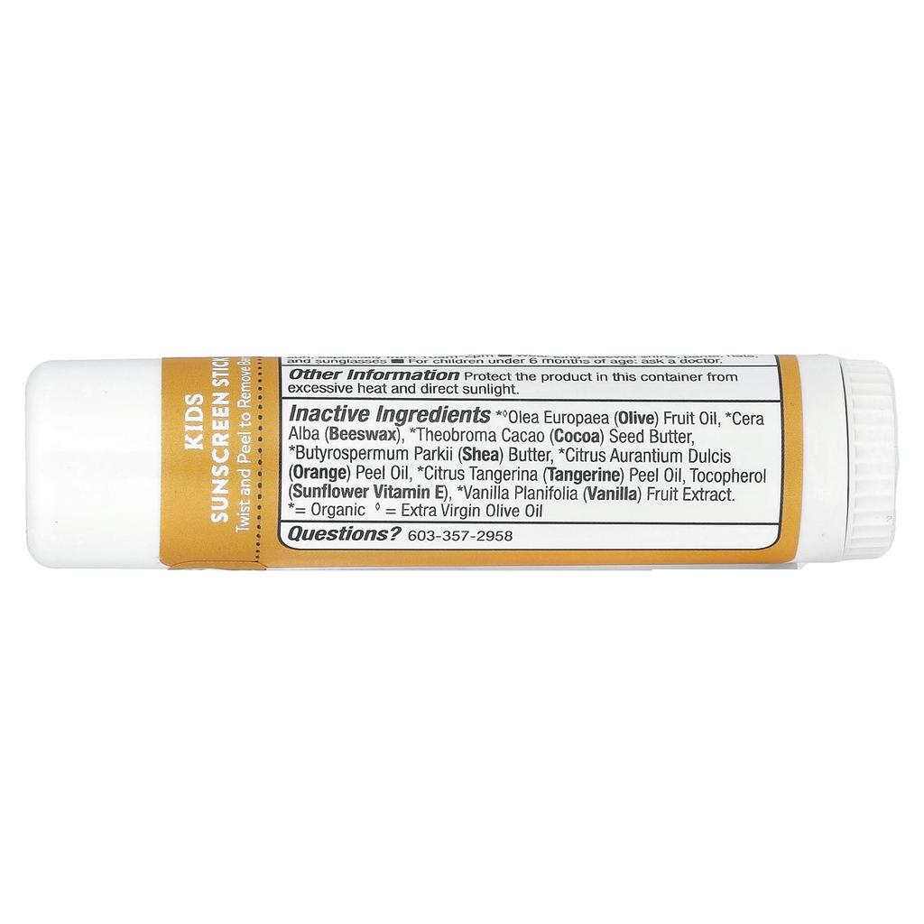 Badger, Kids, натуральный минеральный солнцезащитный крем для лица, SPF 35, мандарин и ваниль, 18,4 г (0,65 унции)