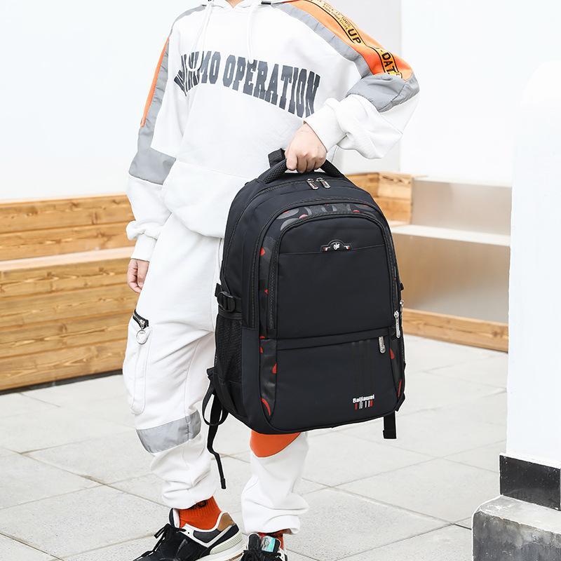 Fashion Trendy Oxford Waterproof School Bags Middle School Student Backpack Youth Campus Satchel Leisure Travel Bag