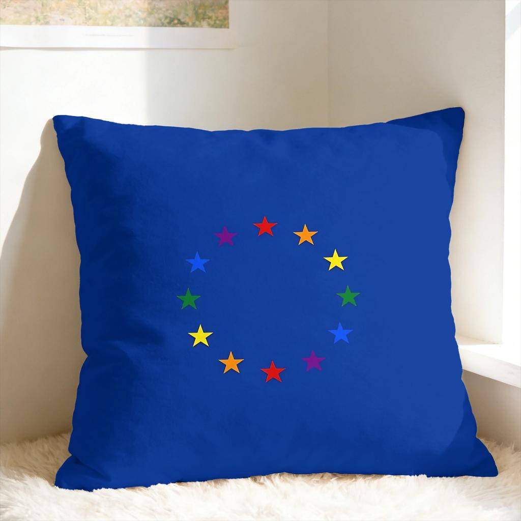 Pillow Cover European Union Flag Star Morden Pillow Case For Chair Sofa Home Decor Pillowcases