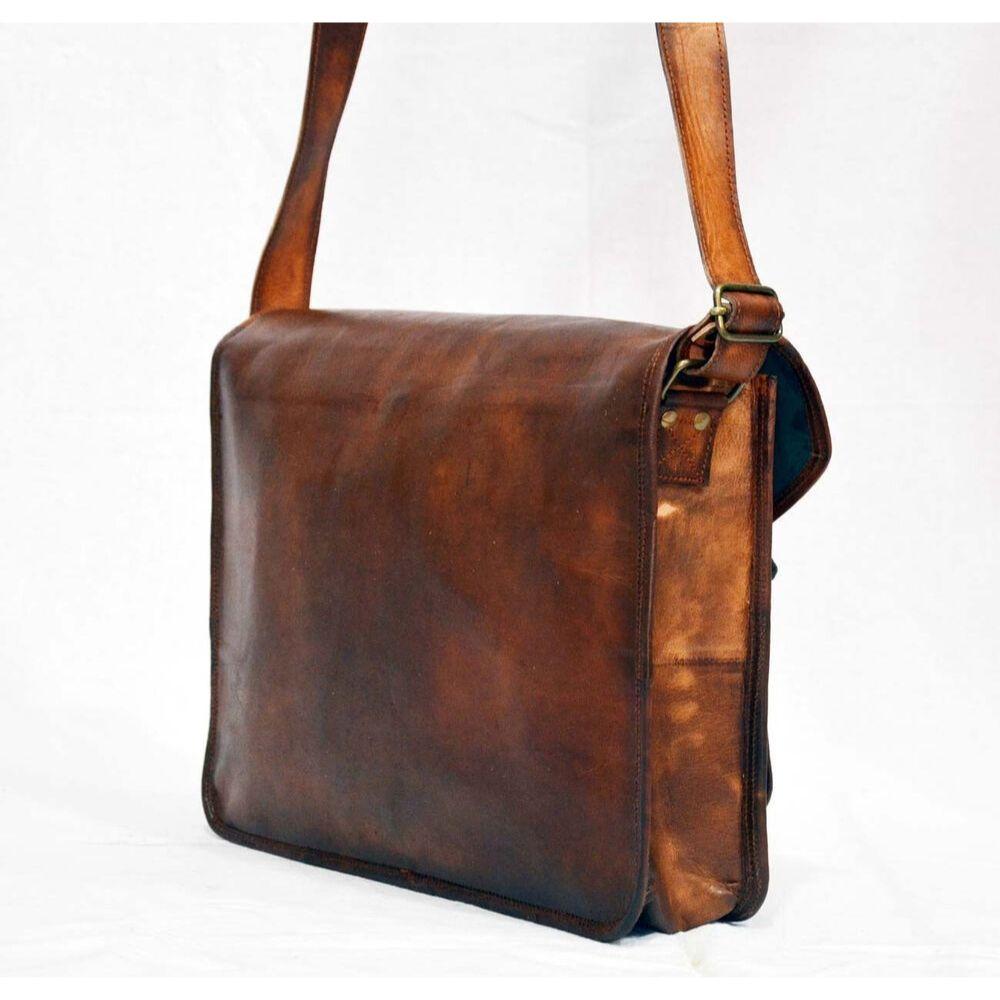 Мужская сумка-портфель из козьей кожи ручной работы для ноутбука, портфель через плечо, новая сумка