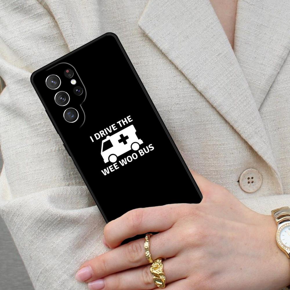 Paramedic Ambulance Wee Woo Cell Phone Case for Samsung Galaxy S26 Ultra S25 S24 S23 S22 S21 S20 Note10 Cover