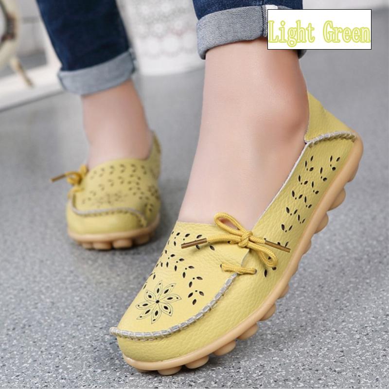 Женские туфли из искусственной кожи с перфорацией, с антискользящей подошвой