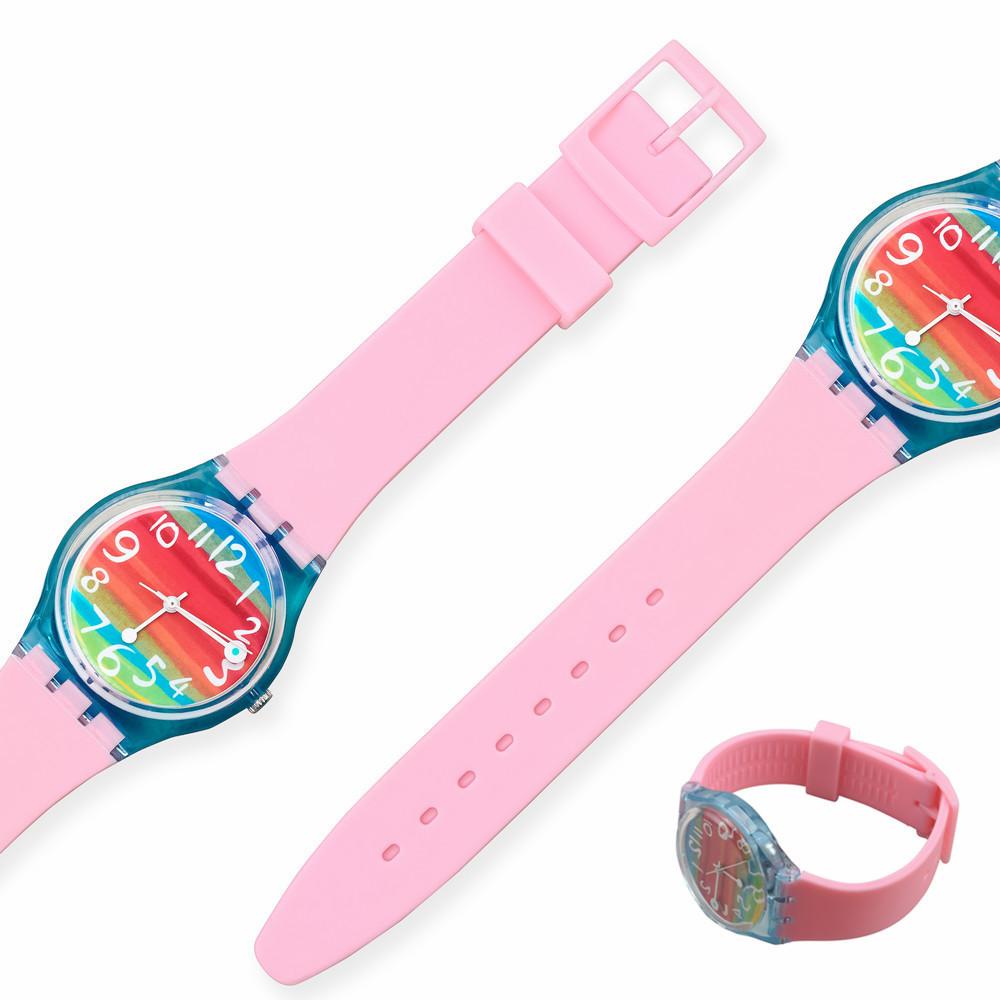 Мягкий силиконовый ремешок 12мм 16мм 17мм 19мм 20мм для Swatch, разноцветный прозрачный ремешок для часов, сменный ремешок, с инструментом