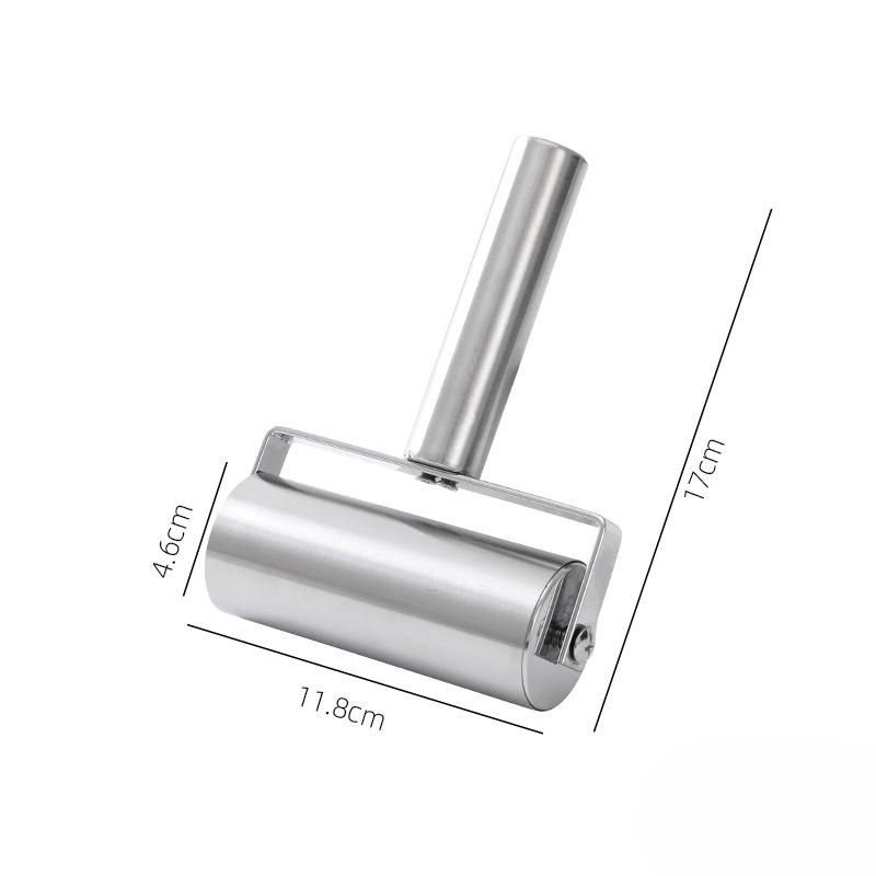 1 шт., скалка из нержавеющей стали, двухсторонний валик для раскатывания теста для пиццы, пирогов, печенья, пельменей, лапши, кухонная утварь, кухонные принадлежности