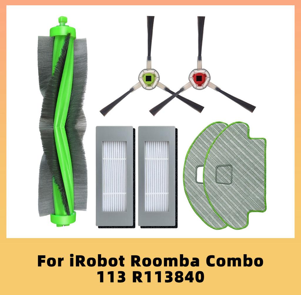 Запасные части для робота-пылесоса iRobot Roomba Combo R113840, сменная основная щетка, боковая щетка, фильтр Hepa, салфетки для швабры