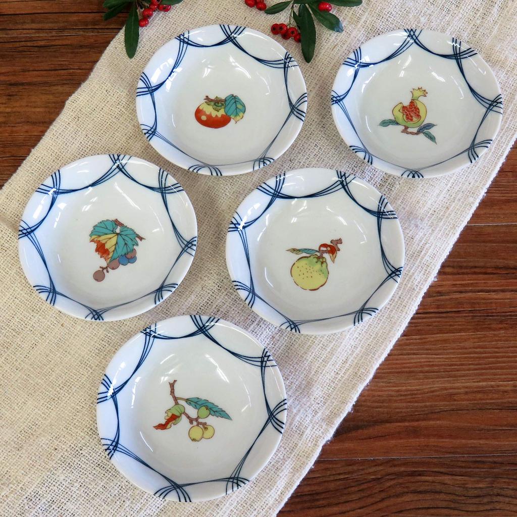 Ваза но Кура Маленький Стильный Кутани Фарфор Маленький Набор из с Фруктами Японский Сторона Сделано в Японии Миски, Миски, 5, Дизайны, Керамика, Посуда, Тарелки,