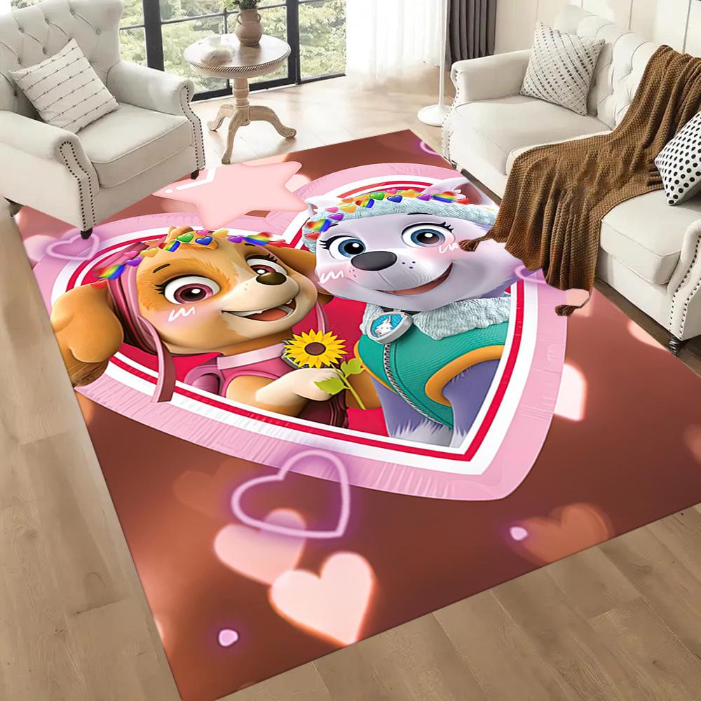 Paw Patrol Birthday Card Square rugs are a great choice for living rooms, bedrooms, home décor, and as gifts.