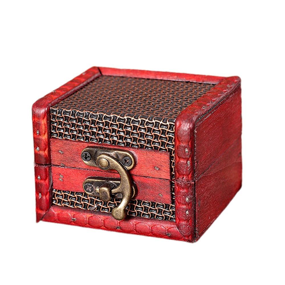 Ретро Деревянный Ящик для Хранения Коричневый Сундук с Сокровищами Модный Винтажный Мини-Ящик Подарок