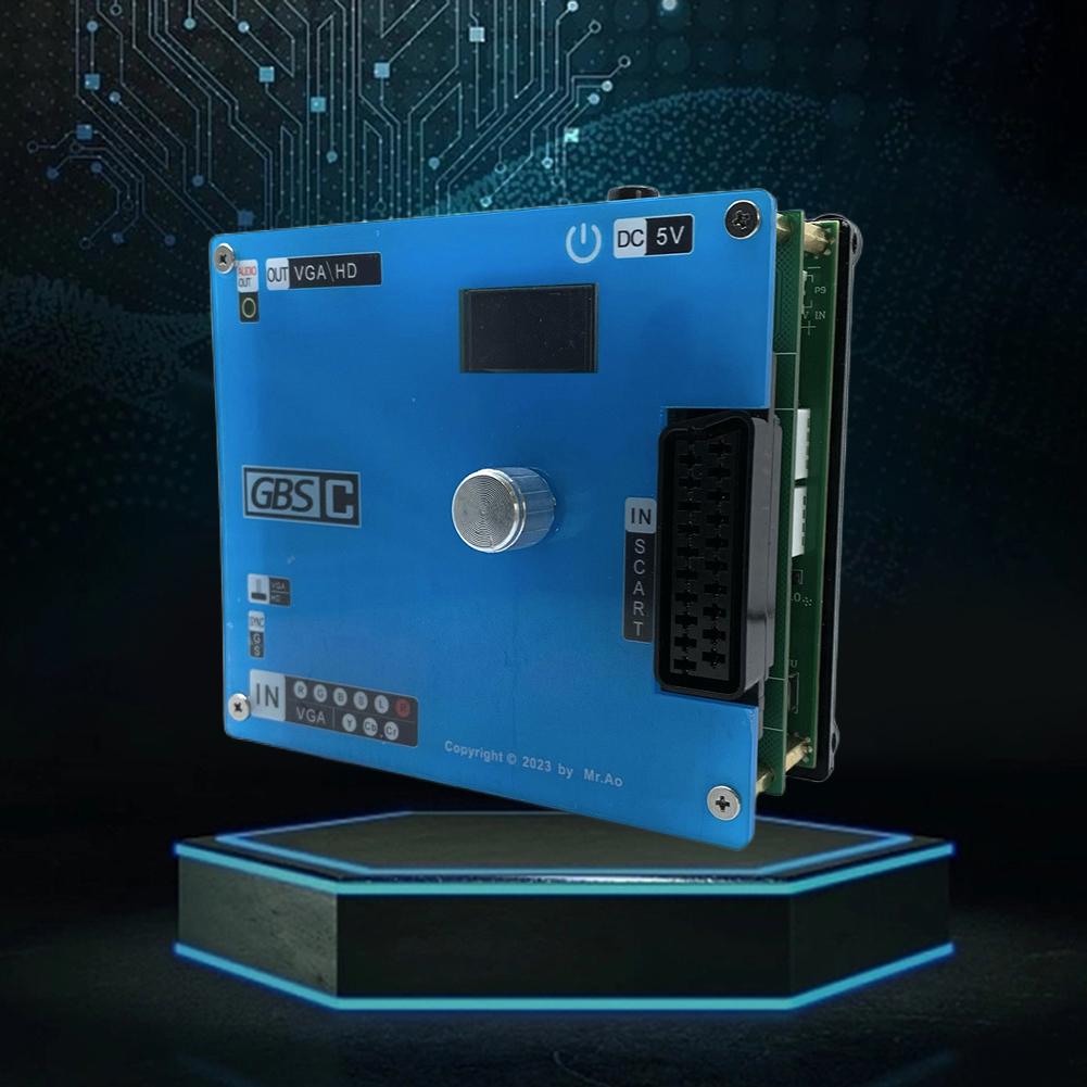 Конвертер видеосигнала GBS Control с ЖК-экраном, конвертер GBSC, поддерживает 1080P VGA/SCART в VGA, сканирующий конвертер для консоли PlayStation2