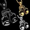 Fashion Creative Double Fist Boxing Gloves Necklace Personality Accessories Pendant Hip Hop Necklace Men's Fashion Gifts