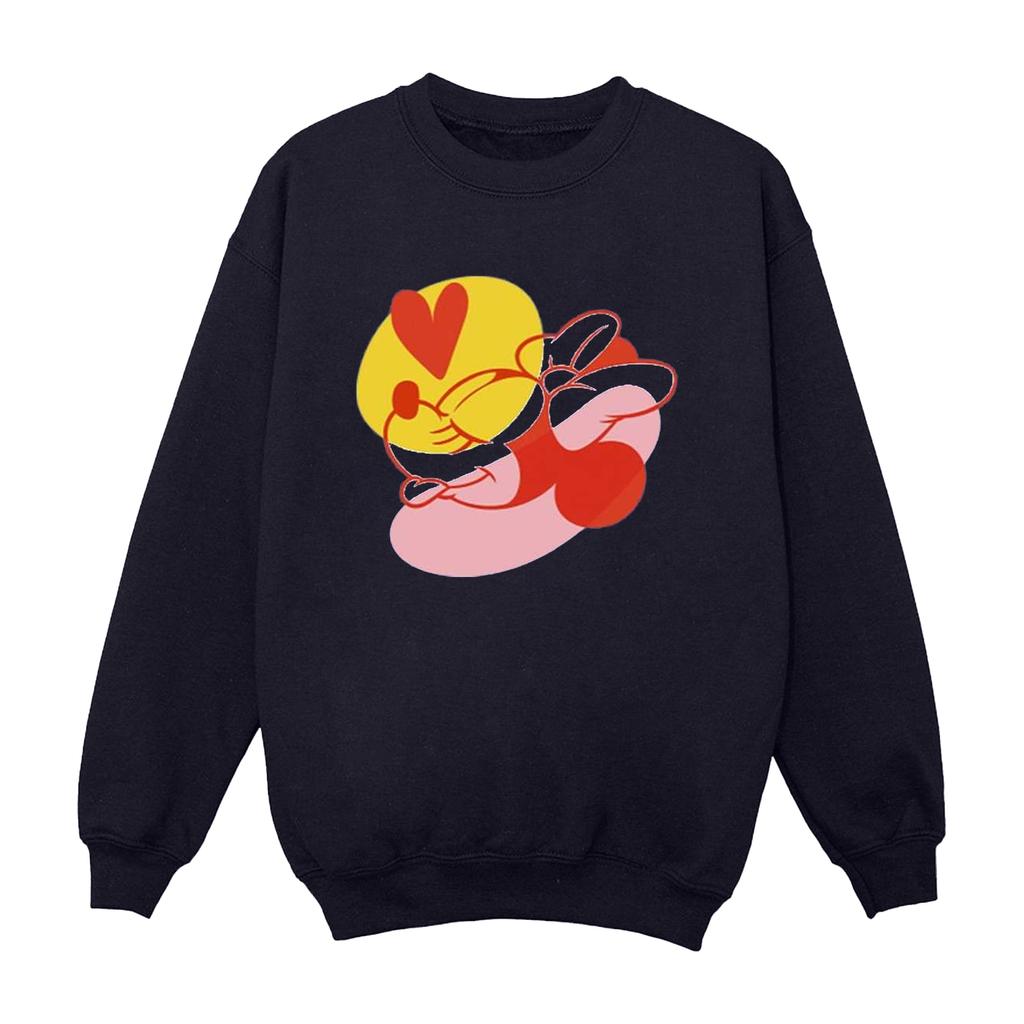 Disney Womens/Ladies Minnie Mouse Tongue Heart Sweatshirt