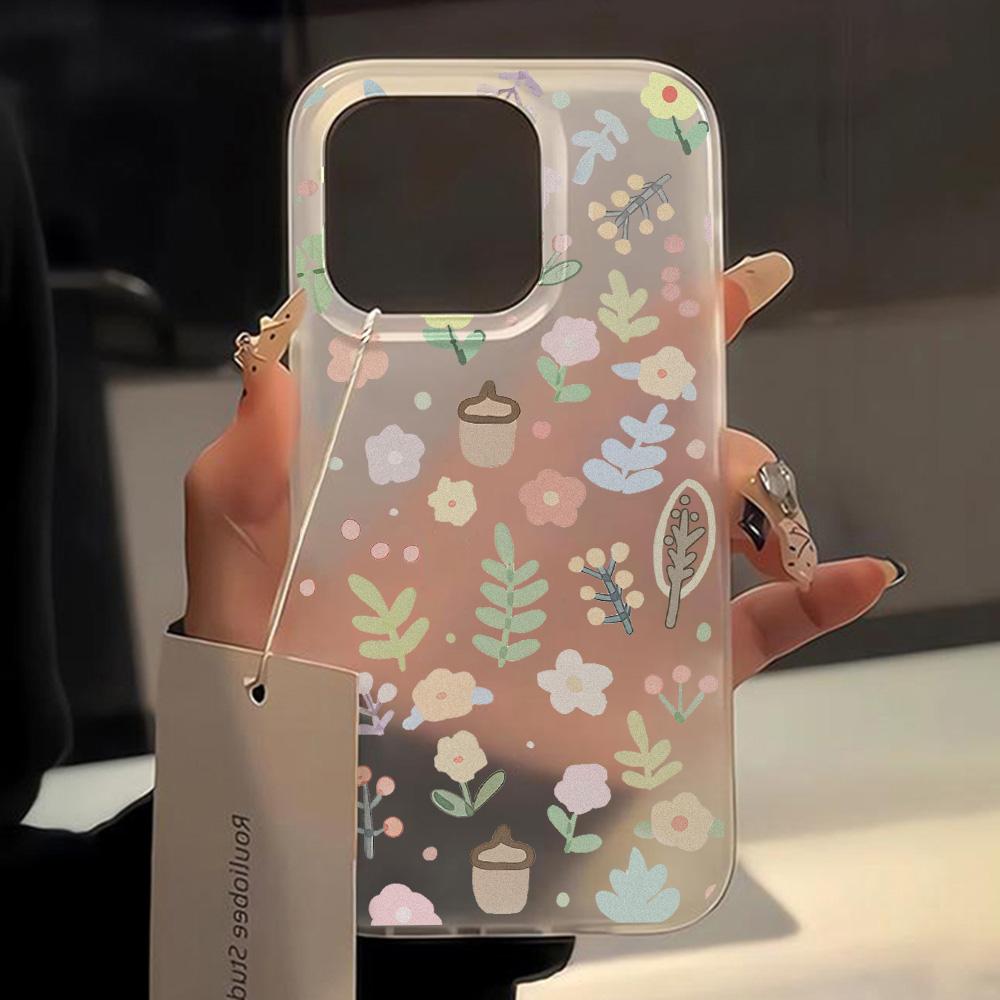 Pink Tulip Flower Phone Case For iPhone 16 Pro Case iPhone 13 14 11 12 15 Pro Max 14 Plus 12 13 Mini Silicone Soft Matte Cover