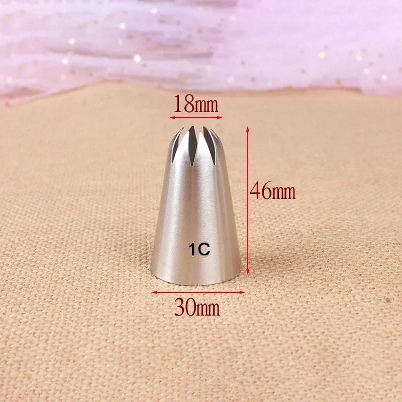 Large Pastry Nozzle Tips Set Stainless Steel Rose Flower Icing Piping Nozzles Cake Cupcake Cake Decorating Tools #1C#1B#4B