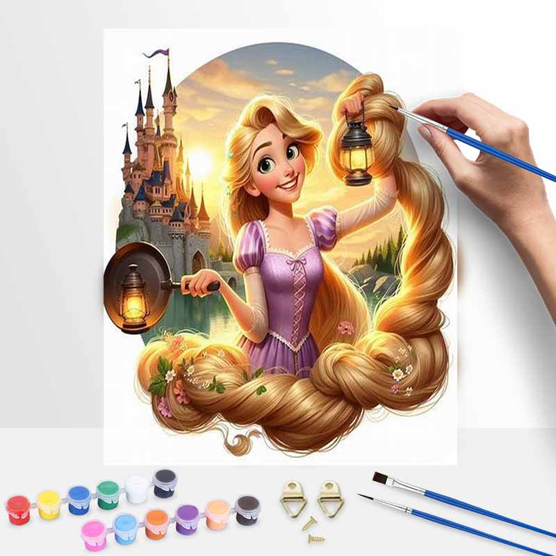 Disney Рапунцель масляная живопись искусство набор для рисования ручная работа DIY подарок украшение дома настенное украшение персонаж принцессы дизайн для творческого проекта