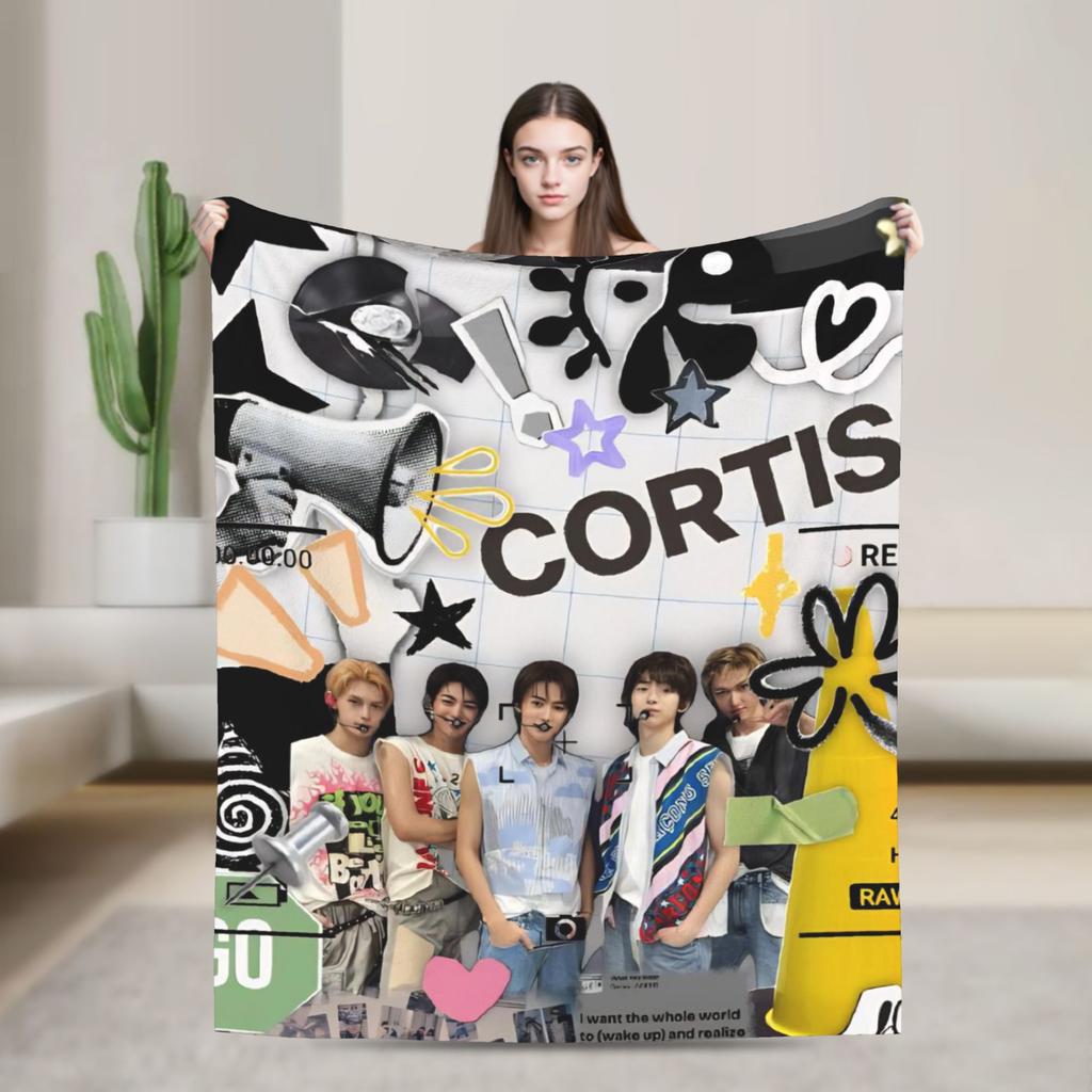 Мягкое одеяло для путешествий на самолете CORTIS Kpop Плед Фланелевое покрывало для гостиной Новинка Чехол на диван-кровать
