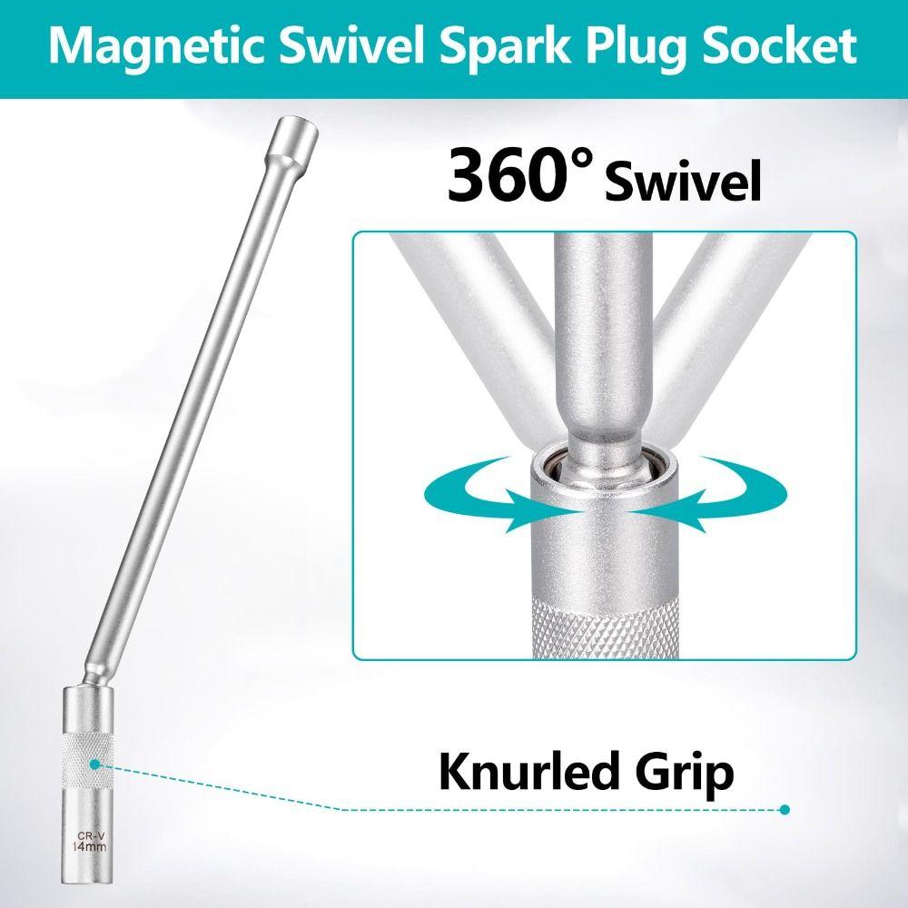 Профессиональный шарнирный свечной ключ Удлиненный инструмент для снятия свечей зажигания Транспортные средства
