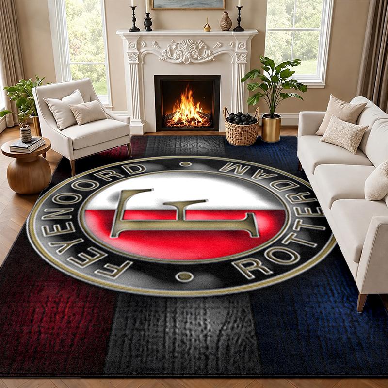 Feyenoord Rotterdam Carpet Door Mat for Living Room or Bedroom Protective Mat Under Chair Office Decoration Christmas Gift Birthday Present