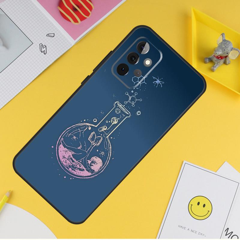 Biology and Chemistry Case For Samsung Galaxy A54 A34 A14 A13 A33 A53 A12 A32 A52 A71 A51 A15 A25 A35 A55 Cover
