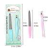 Stainless Cuticle Remover Durable Smoothing Dead Skin Clippers Double Sided Nail Polishing Strip Nail Trimming Tool