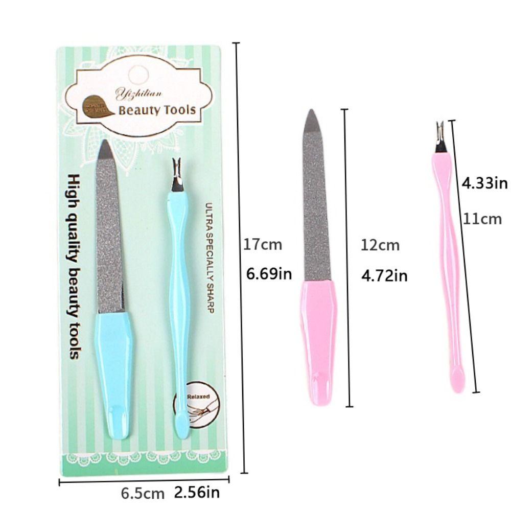 Stainless Cuticle Remover Durable Smoothing Dead Skin Clippers Double Sided Nail Polishing Strip Nail Trimming Tool
