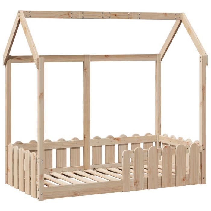 VidaXL Cadre de lit d'enfants forme de maison 70x140cm bois pin massif, cadre de lit en forme de maison, cadre de lit pour 850698