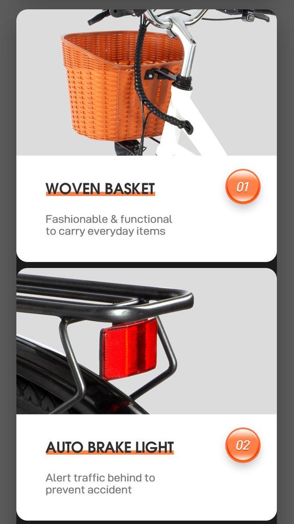 DYU C6 36V 350W Electric Bike - 80km Pedal Assist, Steel Frame & 26" Wheels for Long-Range Commuting