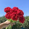 Искусственный цветок Ручная работа вязаный крючком пряжей Роза Уличная садовая арка Свадебный букет ко Дню святого Валентина Дом Фестиваль Подарок своими руками