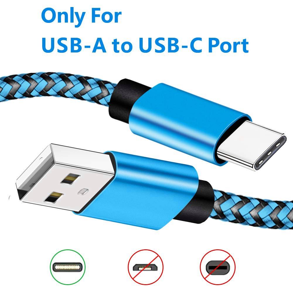 Кабель USB Type C Date Sync 2.4A для быстрой зарядки, нейлоновый плетеный провод, зарядный кабель для мобильных телефонов Huawei Android 1M 2M 3M