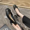 Women Heels Shoes Pumps Square Toe Mid Heels Women Shoes Elegant Office Shoes Women Pumps