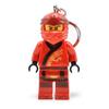 IQ Ninjago Legacy Red Ninja Kai Keychain with LED Key Light, Block Toy Doll, Articulated Mini Figure