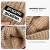 Cloth Label Letter Knitted Hat Women's Autumn and Winter Warm Ear Protection Cycling Cold Hat Couple Versatile Loose Wool Hat