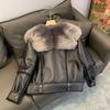 New Style Sheepskin One-piece Fox Fur Large Fur Collar Atmospheric Mid-length Female Real Hair Coat