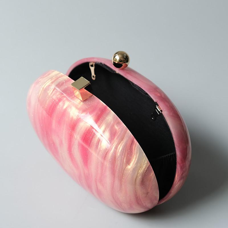 Новые модные сумки, модные женские сумки, красные блестки, акриловая роскошная круглая вечерняя сумка для выпускного вечера, женская повседневная милая сумка-клатч в коробке