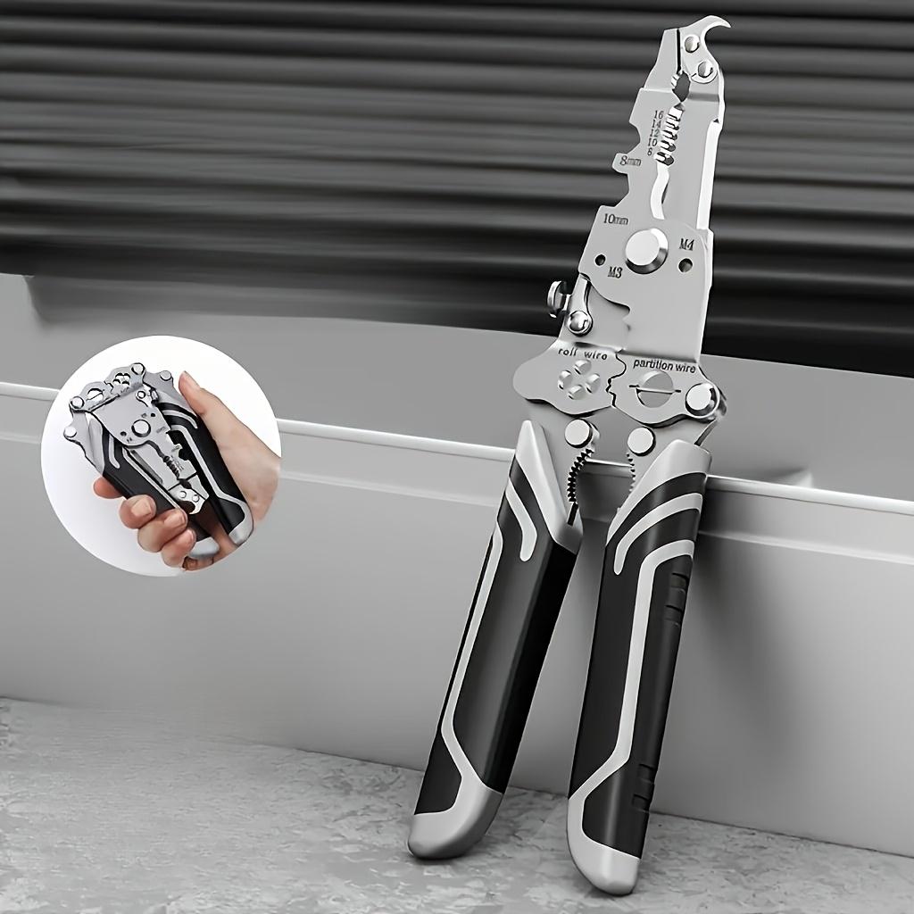 Складной ручной инструмент для зачистки проводов 18 в 1 для зачистки проводов, резки, гаечного ключа, фиксации, скручивания, вытаскивания гвоздей, отвертки с удобной конструкцией для хранения