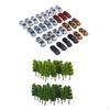 50pcs Painted Model Cars And Tree Building Train Layout Z :200