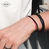 HAVHAF Mens Hair Ties 5 Pieces - Buns Curly Thick Dense Rubber Bands Men No Damage Creases Breakage Bun Long (Black)