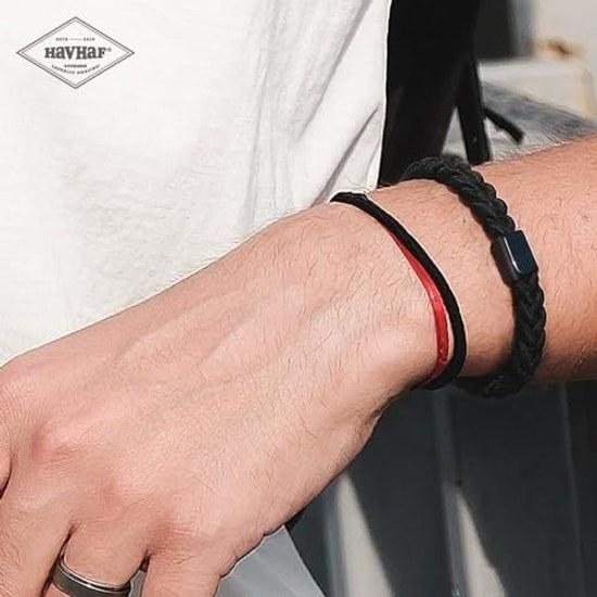 HAVHAF Mens Hair Ties 5 Pieces - Buns Curly Thick Dense Rubber Bands Men No Damage Creases Breakage Bun Long (Black)