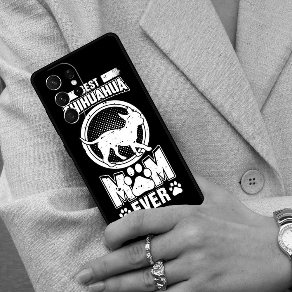Милый чехол для телефона с принтом "Мама чихуахуа" для Samsung Galaxy S26 Ultra S25 S24 S23 S22 S21 S20 Note10