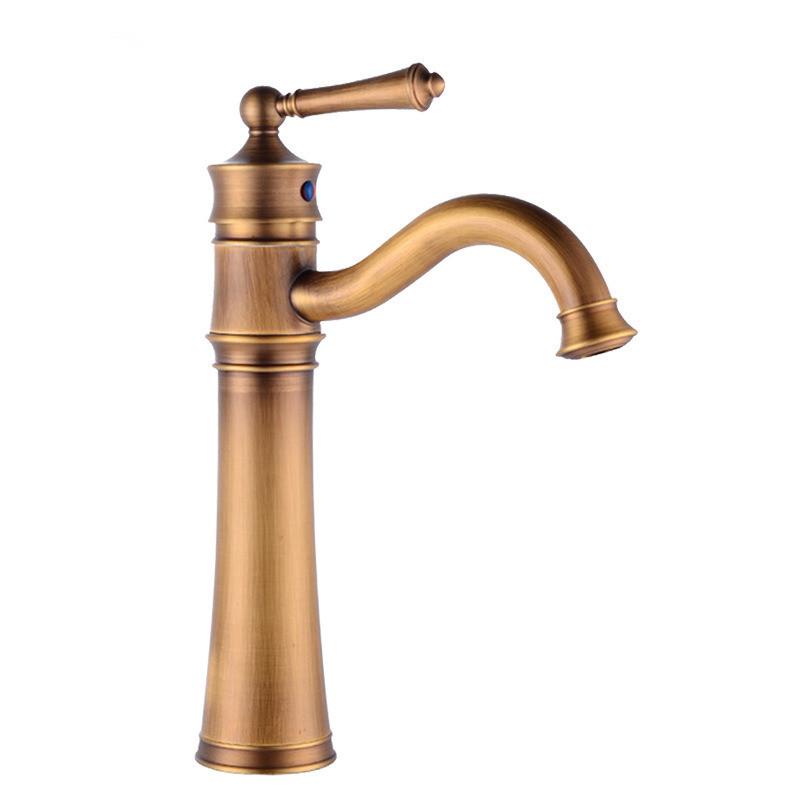 Tuqiu Антикварный смеситель для ванной комнаты Золотой смеситель для раковины Хромированный смеситель для раковины Горячий и холодный кран для унитаза Водопроводный кран Черный