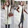 Casual Warm Sleeveless Vest Coat Long Down Cotton Jacket Solid Hooded Padded Parkas Vests Loose Female Korea Winter Waistcoat