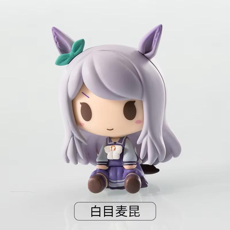 Оригинальная Q-версия Uma Musume Pretty Derby 2-я волна Конфетная мини-фигурка Токай Тейо Золотой Корабль Медзиро Китасан Черный Игрушка