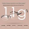 Ultralight Men's Business Titanium Semi-Rimless Eyeglass Frame for Prescription Glasses