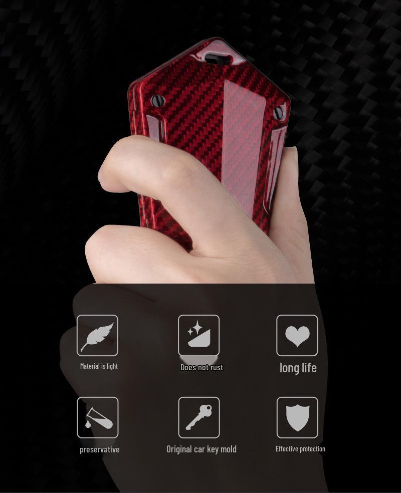 True Carbon Fiber Key Shell for Mercedes-Benz C-Class Smart Start Key