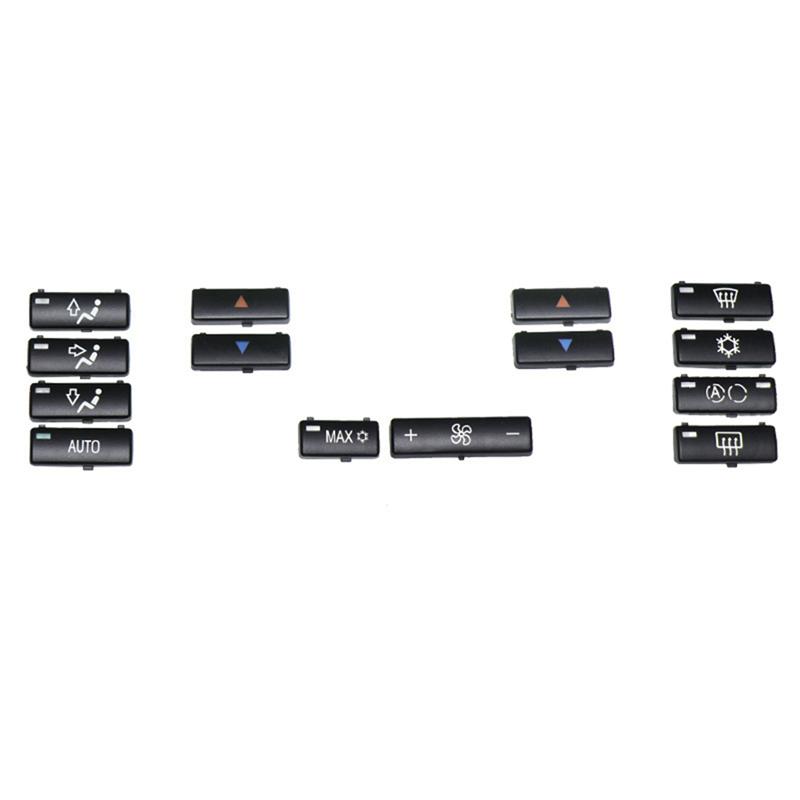 Replacement Climate A/C Control Control Panel Switch Buttons Cover Caps Car Button Key Caps Part For BMW E39 E53 M5 X5-A87Q